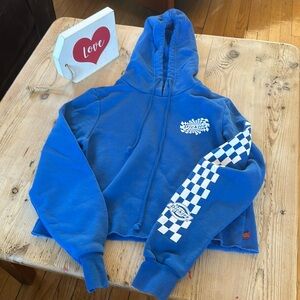 Vintage Dickies crop hoodie, raw hem